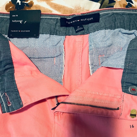 Tommy Hilfiger Size:16 Women Hollywood Short 9” Inseam Pink 97% Cotton - Picture 6 of 10